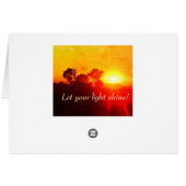 Matthew 5 14-16 Let Your Light Shine, Bible Card (Achterkant Horizontaal)