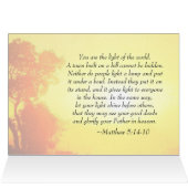 Matthew 5 14-16 Let Your Light Shine, Bible Card (Binnen Horizontaal (Boven))