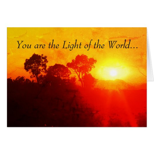 Matthew 5 14-16 Let Your Light Shine, Bible Card (Voorkant Horizontaal)