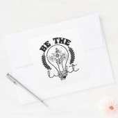 Matthew 5:14 ben de lichte Christelijke Bijbelvers Vierkante Sticker (Envelop)