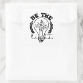 Matthew 5:14 ben de lichte Christelijke Bijbelvers Vierkante Sticker (Tas)