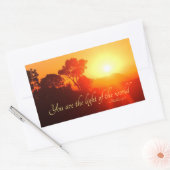 Matthew 5:14 Jij bent het Licht van de Wereld, Bij Rechthoekige Sticker (Envelop)
