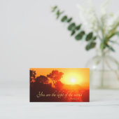 Matthew 5:14 Jij bent het Licht van de Wereld, Bij Visitekaartje (Staand voorkant)