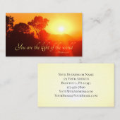 Matthew 5:14 Jij bent het Licht van de Wereld, Bij Visitekaartje (Voorkant / Achterkant)