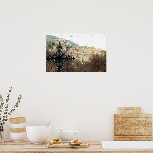 Matthew 5:14 poster (Keuken)