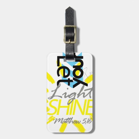 Matthew 5:16 bagagelabel (Voorkant verticaal)