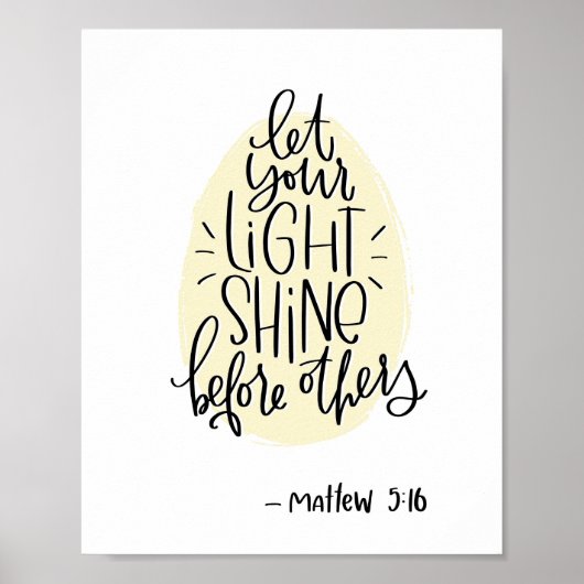 Matthew 5:16 Bijbelversum Poster (Voorkant)