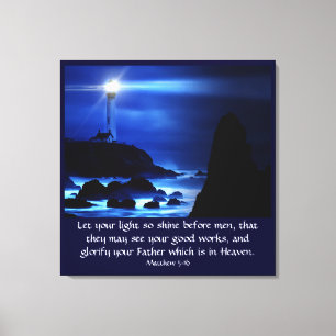 Matthew 5:16 canvas afdruk