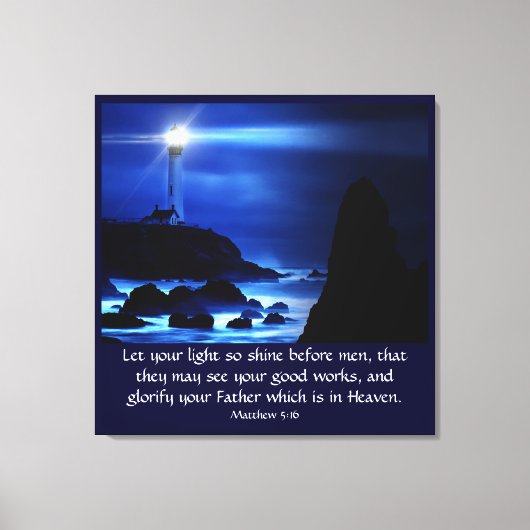 Matthew 5:16 canvas afdruk (Voorkant)