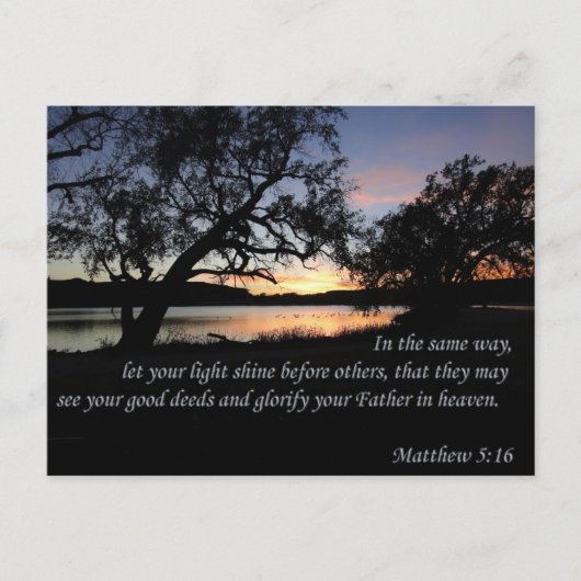 Matthew 5:16 Laat je licht schijnen Briefkaart (Voorkant)