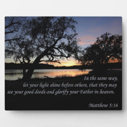 Matthew 5:16 Laat je licht schijnen... Fotoplaat