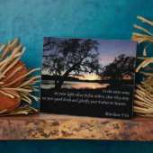 Matthew 5:16 Laat je licht schijnen... Fotoplaat (Zijkant)