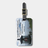 Matthew 5:16 Laat je licht schijnen voor mannen.. Bagagelabel (Voorkant verticaal)