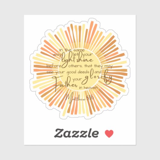 Matthew 5:16 sticker (Vel)