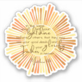 Matthew 5:16 sticker (Voorkant)