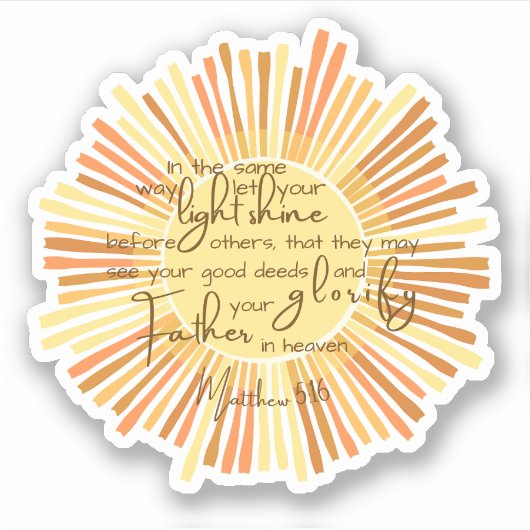 Matthew 5:16 sticker (Voorkant)