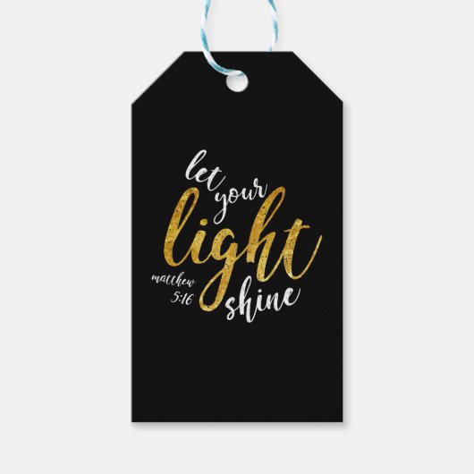 Matthew 5:16 - Uw licht tonen Cadeaulabel (Voorkant)