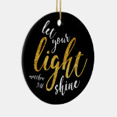 Matthew 5:16 - Uw licht tonen Keramisch Ornament (Rechts)
