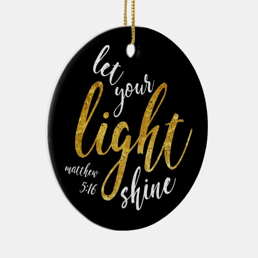 Matthew 5:16 - Uw licht tonen Keramisch Ornament (Rechts)