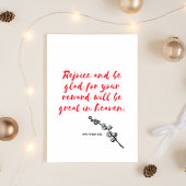 Matthew 5:1 Schrift Kerstkaart