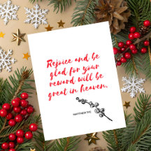 Matthew 5:1 Schrift Kerstkaart