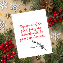 Matthew 5:1 Schrift Kerstkaart