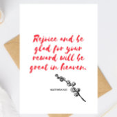 Matthew 5:1 Scripture Christmas Greeting Card Feestdagenkaart