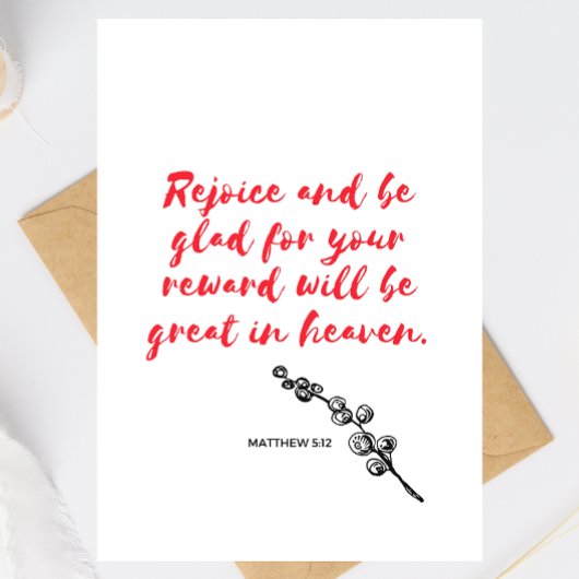 Matthew 5:1 Scripture Christmas Greeting Card Feestdagenkaart