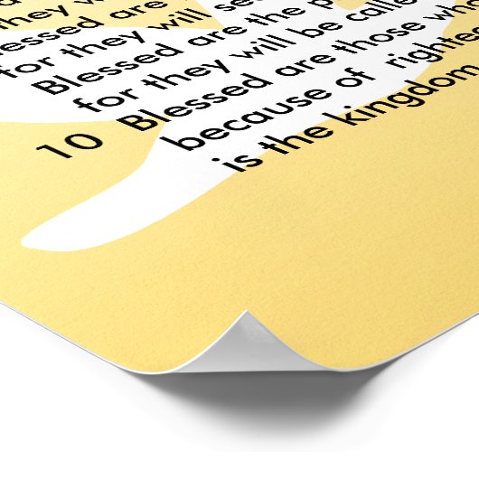 Matthew 5 3-10 Jesus sermon Poster (Hoek)