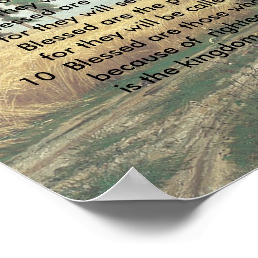 Matthew 5 3-10 Jesus sermon Poster (Hoek)