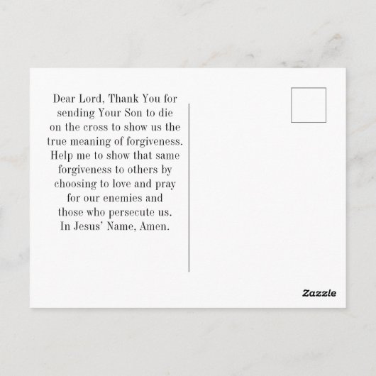 Matthew 5:44 Ik zeg tegen je: Liefde van je vijand Briefkaart (Achterkant)