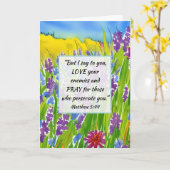 Matthew 5:44 Ik zeg tegen je: Liefde van je vijand Kaart (Gele Bloem)