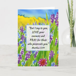 Matthew 5:44 Ik zeg tegen je: Liefde van je vijand Kaart