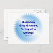 Matthew-5-4 - BLESSED ZIJN DEGENEN DIE.. Briefkaart (Voorkant / Achterkant)