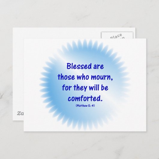 Matthew-5-4 - BLESSED ZIJN DEGENEN DIE.. Briefkaart (Voorkant / Achterkant)