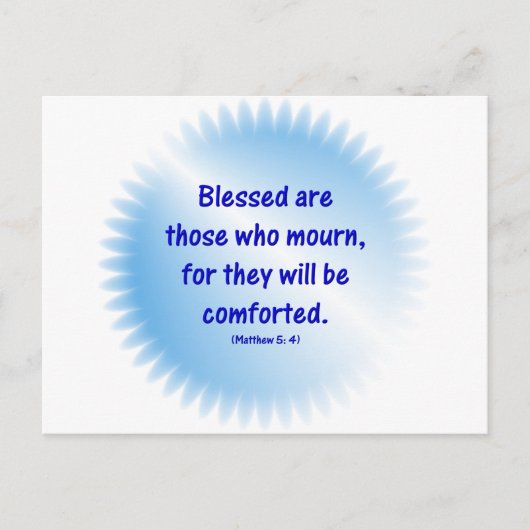 Matthew-5-4 - BLESSED ZIJN DEGENEN DIE.. Briefkaart (Voorkant)