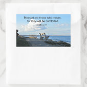 Matthew 5:4 Blessed zijn degenen die rouwen, voor. Rechthoekige Sticker (Tas)