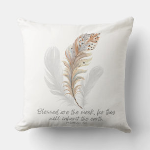 Matthew 5: 5 Bijbelverse Sierkussen