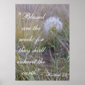 Matthew 5:5 "gezegend zijn de meek" poster (Voorkant)