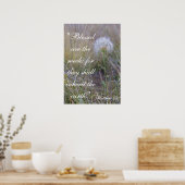 Matthew 5:5 "gezegend zijn de meek" poster (Keuken)