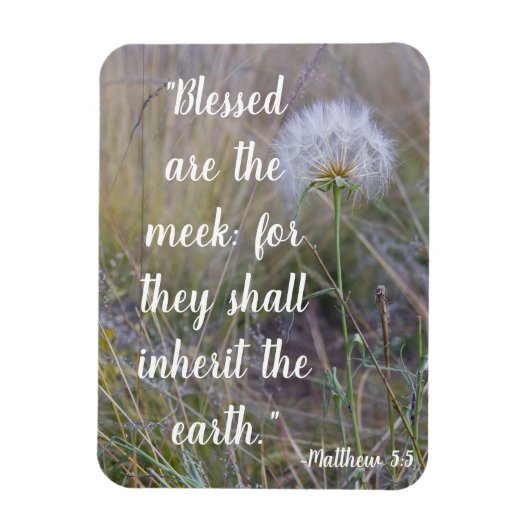 Matthew 5:5 magneet (Verticaal)