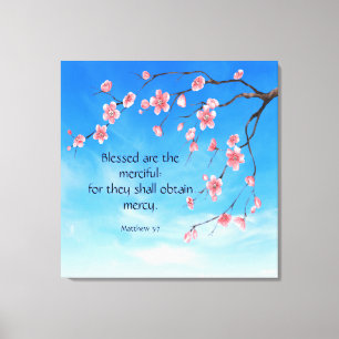 Matthew 5:7 canvas afdruk