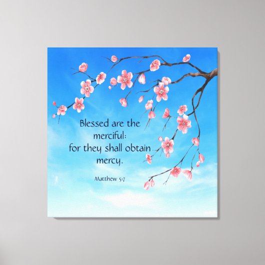 Matthew 5:7 canvas afdruk (Voorkant)
