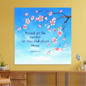 Matthew 5:7 canvas afdruk (Insitu (Woonkamer))