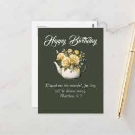 Matthew 5:7 Christian Birthday Wishes Briefkaart