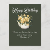 Matthew 5:7 Christian Birthday Wishes Briefkaart (Voorkant)