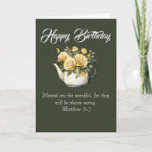Matthew 5:7 Christian Birthday Wishes Kaart (Voorkant)