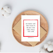 Matthew 5:8 Bible Verse Christmas Greeting Card Feestdagenkaart