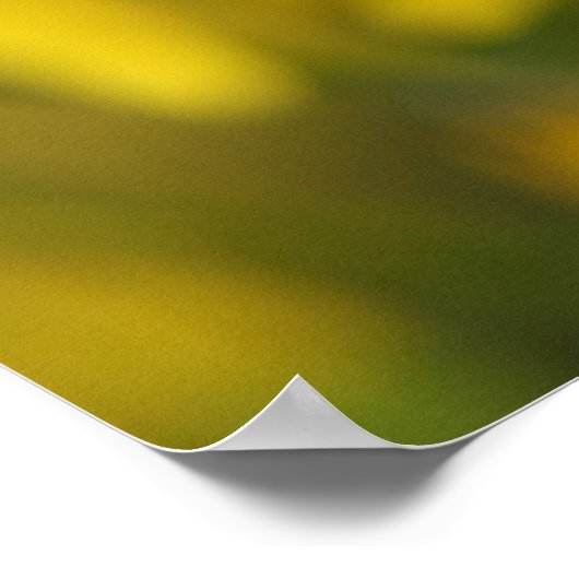 Matthew 5:8 Biblical Verse met Golden Flowers Poster (Hoek)