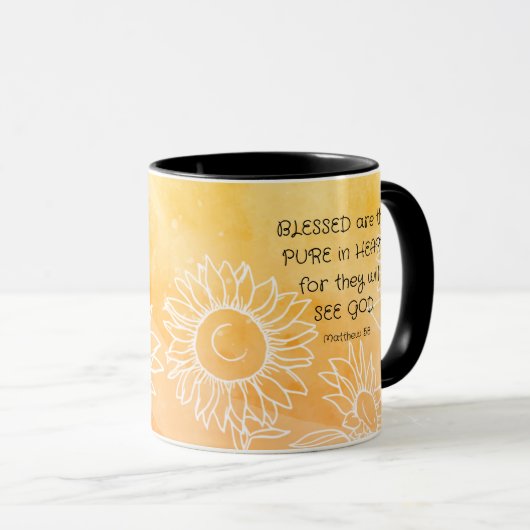 Matthew 5:8 Blessing Verse en Prayer Mok (Voorkant rechts)